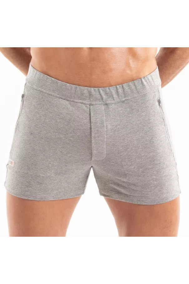 Paris Zipped Shorts Grey