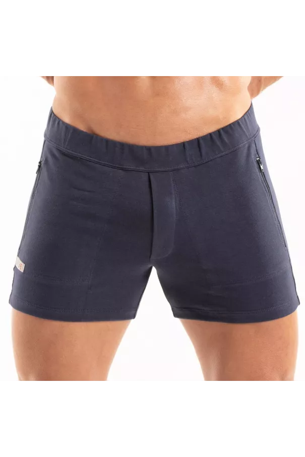Paris Zipped Shorts Navy