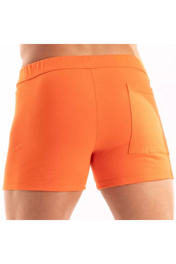Paris Zipped Shorts Orange