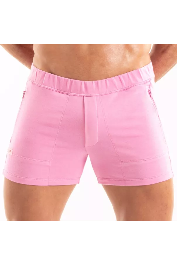 Paris Zipped Shorts Pink
