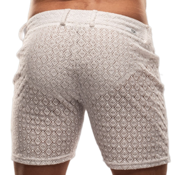 Riviera Mid Thigh Shorts White