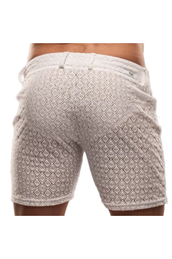 Riviera Mid Thigh Shorts White