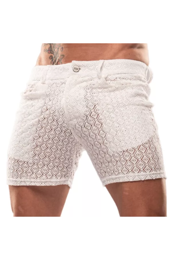 Riviera Mid Thigh Shorts White