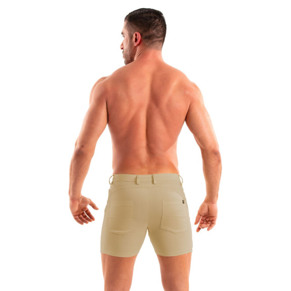 Men Wearing A Chino Short Beige