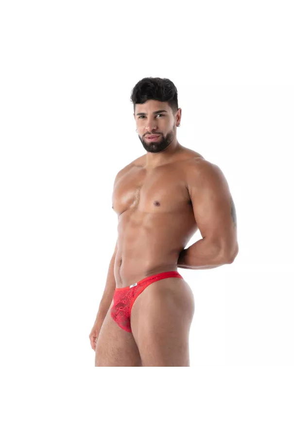 Red Lace Men’s Thong – Sexy Lingerie by TOF Paris