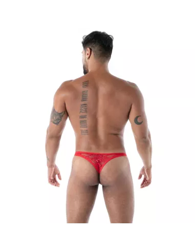 The fluid lace G thong black from back