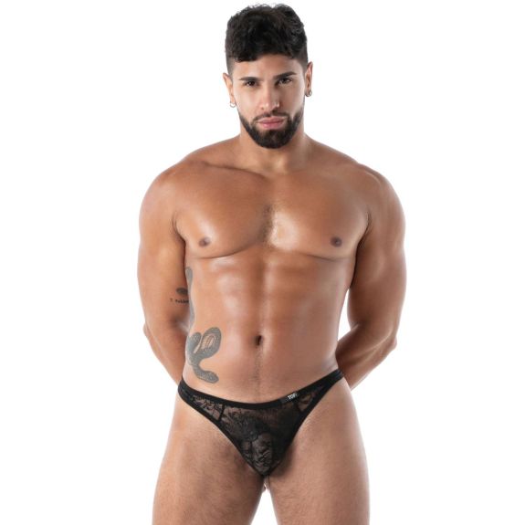 fluid lace G thong black