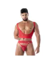 Fluid Lace Garter Strap Red