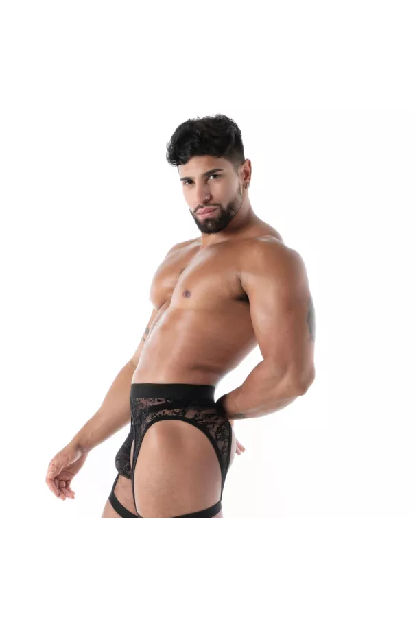 copy offluid lace garter strap red