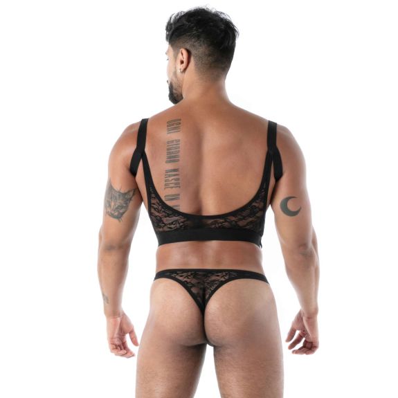 copy offluid lace garter strap red
