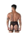 The fluid lace garter strap black from back