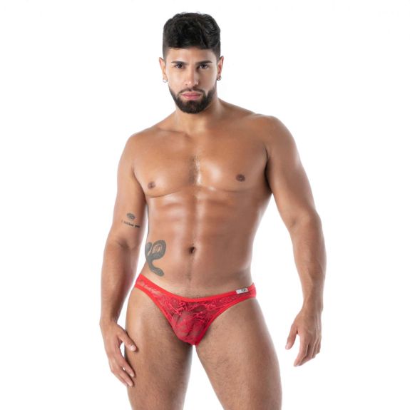 The Fluid Lace Minibriefs Red