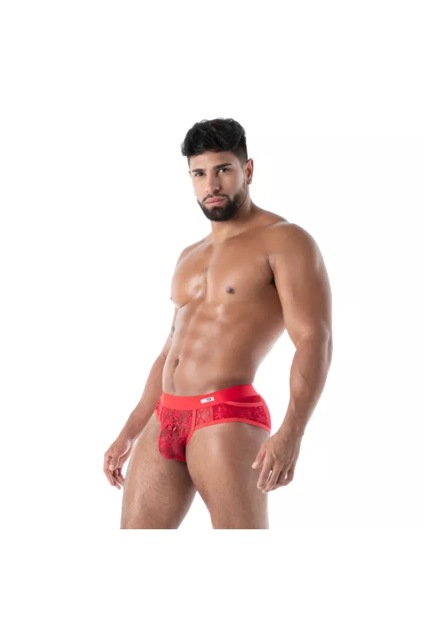 The Fluid Lace Pocket Brief Red