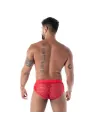 The The Fluid Lace Pocket Brief Red From Back