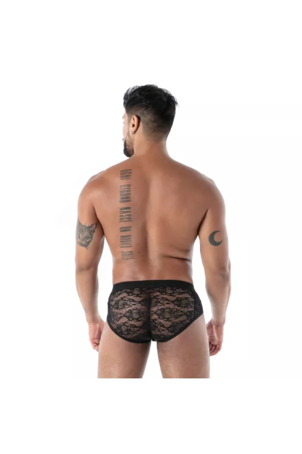 Men with a Fluid lace pocket brief black