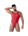 Fluid Lace Open Bodythong Red