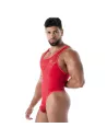 Fluid Lace Open Bodythong Red