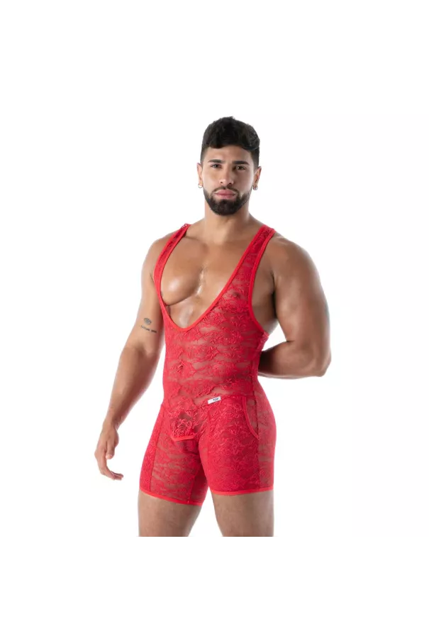 Fluid Lace Pocket Open Wrestling Body Red