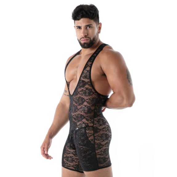 fluid lace pocket open wrestling body noir