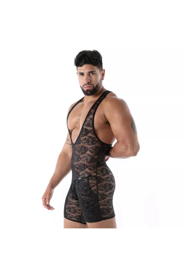 fluid lace pocket open wrestling body noir