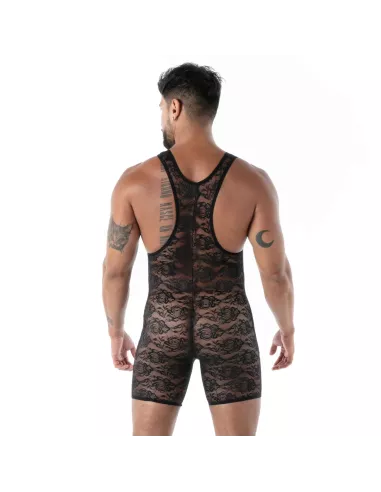 The fluid lace pocket open wrestling body black for men