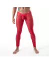 Men with a fluid lace open legging red