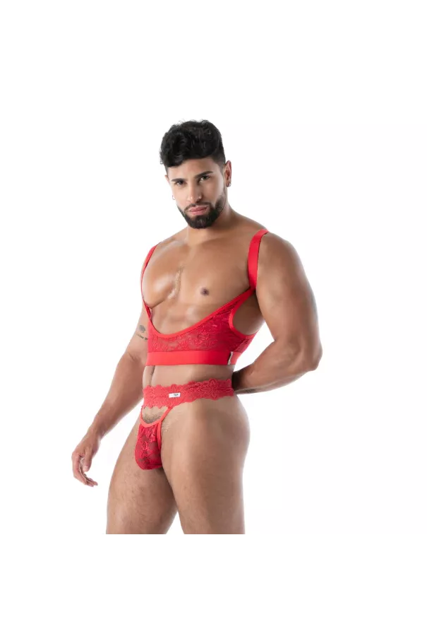 The Fluid Lace Ultra Thong Red