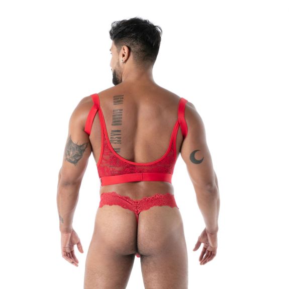 The new fluid lace ultra thong red