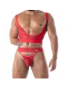 A Fluid Lace Ultra Thong Red by TOF Paris