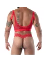 The Fluid Lace Ultra Thong Red From Back