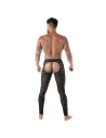 The new fluid lace open legging black from back