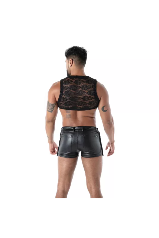 The TOF Paris's new Fluid Lace Zipped Crop top