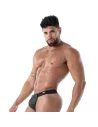 Neoprene Snap Thong Black