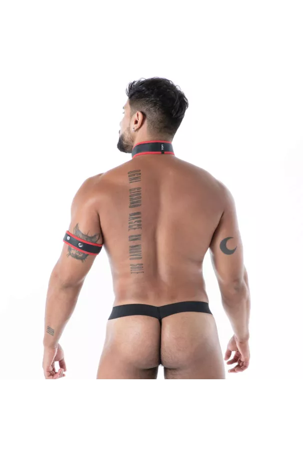 Neoprene Snap Thong Red