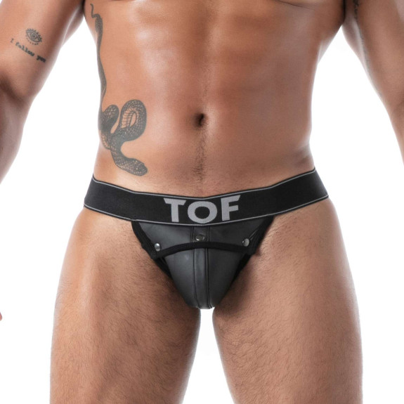 Black Neoprene Jockbox – Sexy Jockstrap by TOF Paris
