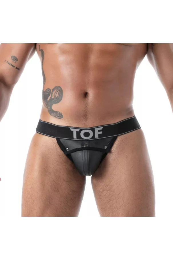 Black Neoprene Jockbox – Sexy Jockstrap by TOF Paris