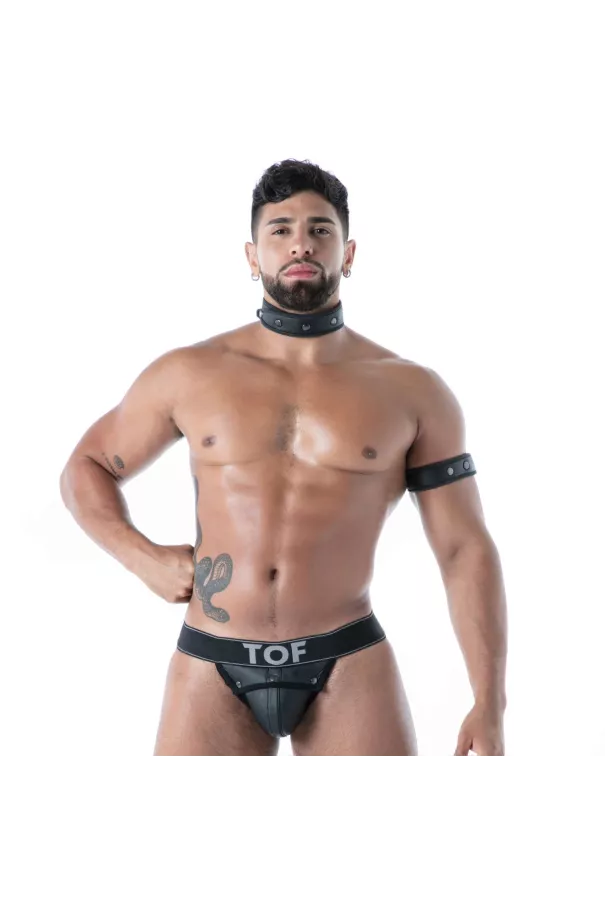 Black Neoprene Armband for Men | TOF Paris Fetish Accessory