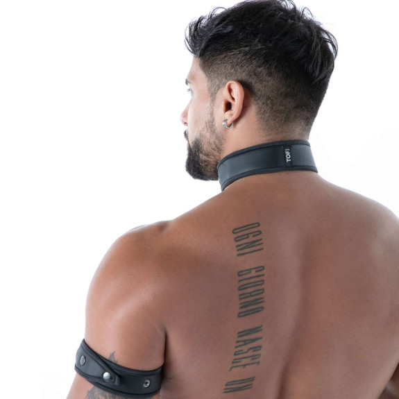 Black Neoprene Armband for Men | TOF Paris Fetish Accessory
