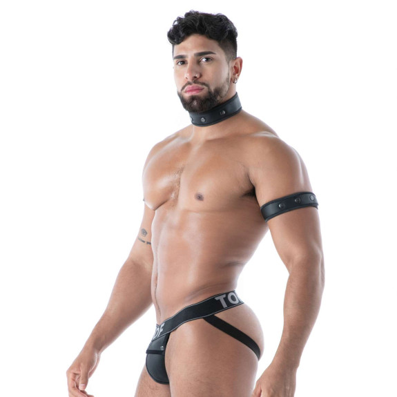 Black Neoprene Collar for Men | TOF Paris Fetish Accessory