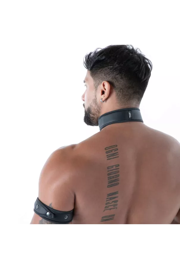 Black Neoprene Collar for Men | TOF Paris Fetish Accessory