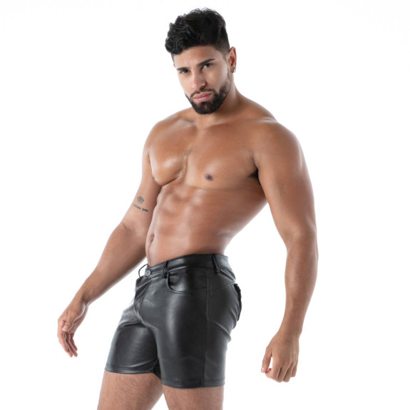 leather short for men