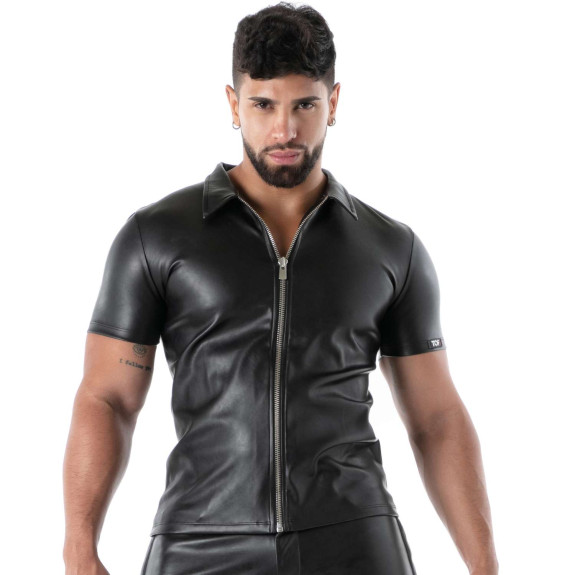 Men’s Kinky Zip-Up Vest | Sexy Vegan Leather – TOF Paris