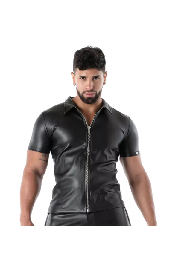 Men’s Kinky Zip-Up Vest | Sexy Vegan Leather – TOF Paris