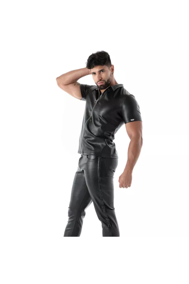 Men’s Kinky Zip-Up Vest | Sexy Vegan Leather – TOF Paris