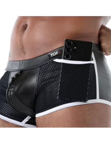 Kinky Full Zip Trunk Black White
