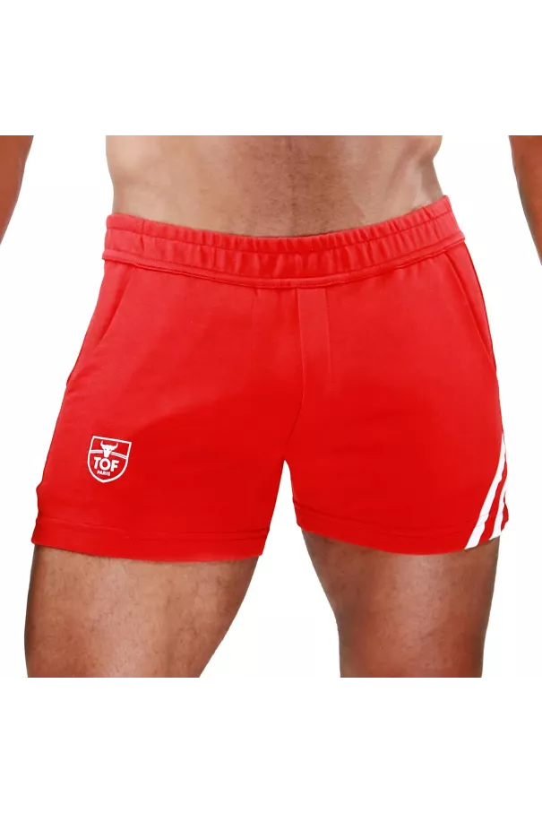 Red/White Paris Short