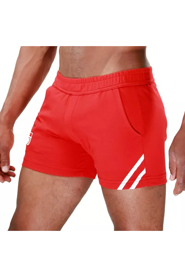 Red/White Paris Short