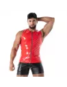 Red Second Skin Latex Zip Tank Top