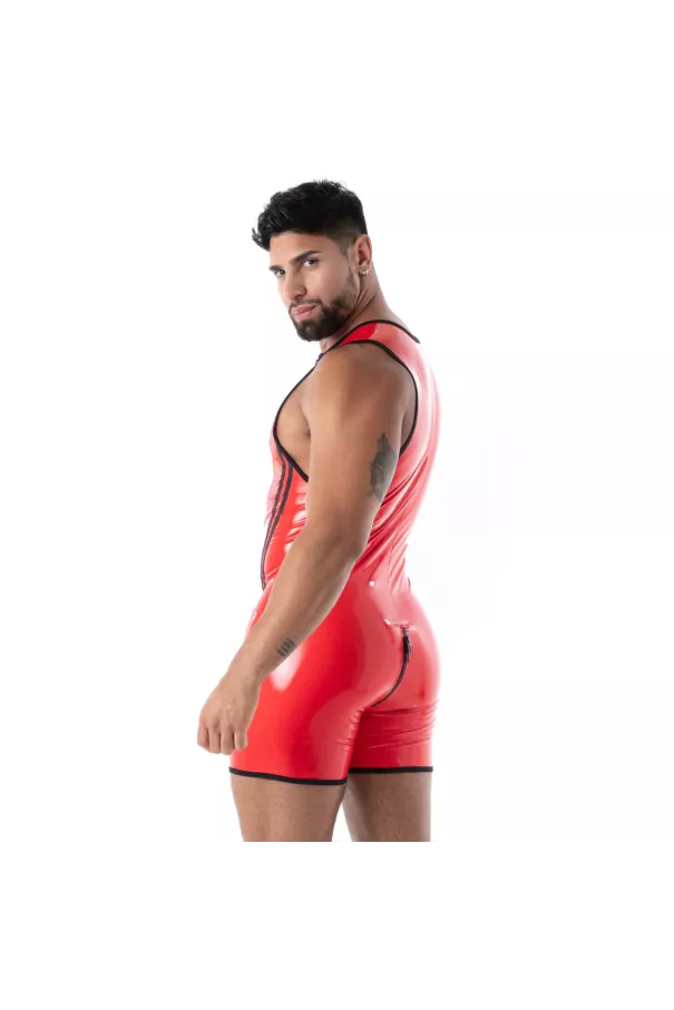 Latex Full Zip Body from back