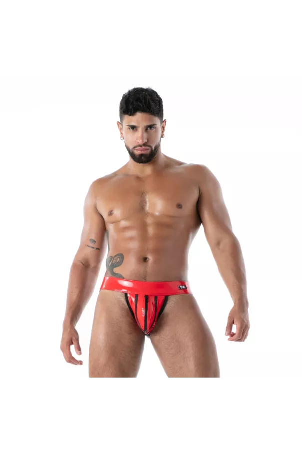 zipped jockstrap from face